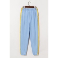 Light Blue Counting Rainbows High Waist Sweatpants - L thumbnail