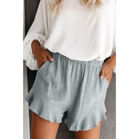 Azura Exchange High Waist Ruffle Shorts with Pockets - L thumbnail