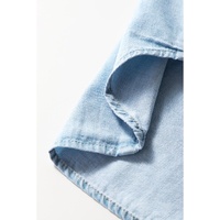 Light Blue Denim Collared Sleeveless Shirt - XL thumbnail