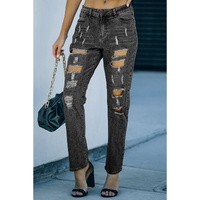 Azura Exchange Buttoned Pockets Distressed Jeans - 2XL thumbnail