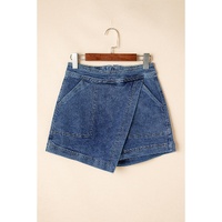 Ashleigh Blue Faux Wrapped Mini Denim Skort - 4 US thumbnail