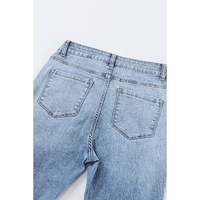 Azura Exchange Light Wash Distressed Flare Jeans - 10 US thumbnail