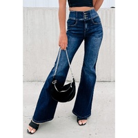 Azura Exchange Elastic Waistband Flare Jeans - 16 US thumbnail