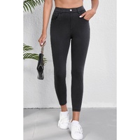 Black Skinny Fit Ankle High Waist Jeans - S thumbnail