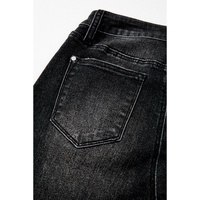 Carbon Grey Mineral Wash Raw Hem High Waist Flared Jeans - 4 US thumbnail