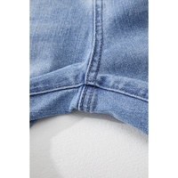 Beau Blue Mineral Wash Raw Hem High Waist Flared Jeans - 4 US thumbnail