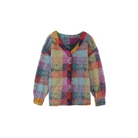 Multicolor Brushed Checked Western Buttoned Jacket - M thumbnail