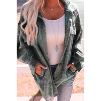 Multicolor Brushed Plaid Pocketed Oversize Shacket - L thumbnail