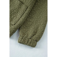 Jungle Green Floral Quilted Jacket - M thumbnail