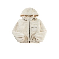 Jet Stream Zip-up Pocketed Hooded Sherpa Jacket - L thumbnail