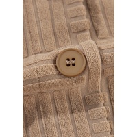 Dark Khaki Textured Chest Pocket Button-up Shacket - L thumbnail