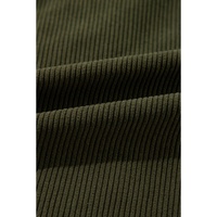 Mist Green Corduroy Fleece Patchwork Buttoned Bomber Jacket - S thumbnail