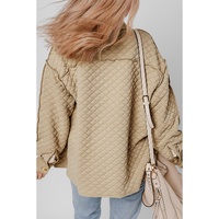 Jet Stream Solid Color Quilted Puffer Buttoned Shacket - 2XL thumbnail