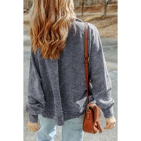 Gray Vintage Washed Flap Pocket Button Shacket - XL thumbnail