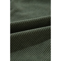 Jungle Green Oversized Corduroy Contrast Hooded Shacket - S thumbnail