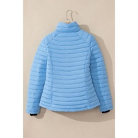 Myosotis Solid Color Quilted Zip-up Puffer Jacket - M thumbnail