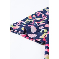 Plus Size Leopard Colorblock Short Sleeve Top - 1X thumbnail