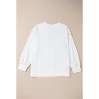 White Plus Size Game Day Tinsel Rugby Football Season Sweatshirt - 4X thumbnail