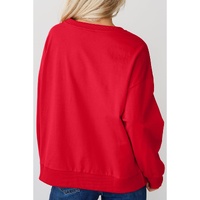 Fiery Red Plus Size Santa Baby Tinsel Crew Neck Sweatshirt - 1X thumbnail
