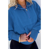 Bluing Plus Size Mineral Wash Zip up Hoodie - 3X thumbnail