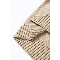 Khaki Star Pattern Drop Shoulder Plus Size Sweater - 1X thumbnail