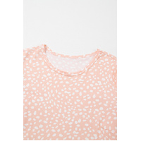 Pink Cheetah Print Tiered Ruffled Plus Size Dress - 1X thumbnail