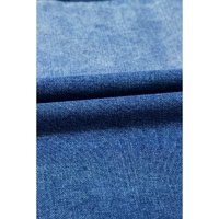 Peacock Blue Ruffled Frayed Short Sleeve Plus Size Denim Jacket - 4X thumbnail