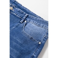 Blue Plus Size Exposed Seam High Waist Flare Jeans - 3X thumbnail
