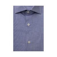 Bagutta Men's Light Blue Cotton Shirt - XL thumbnail
