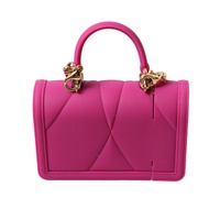 Dolce & Gabbana Women's Pink Silicone Devotion Heart Bag Gold Chain Airpods Case - One Size thumbnail