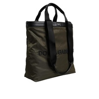 Dolce & Gabbana Men's Military Green Nylon Shoulder Strap Tote Bag - One Size thumbnail