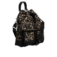 Dolce & Gabbana Men's Multicolor Leopard Cotton Shoulder Bucket Bag - One Size thumbnail