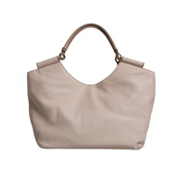 Dolce & Gabbana Women's Light Pink Deer Leather Logo Plaque Tote Top Handle Bag - One Size thumbnail