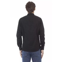 Baldinini Trend Men's Black Cotton Shirt - M thumbnail
