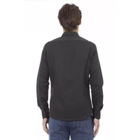 Baldinini Trend Men's Gray Cotton Shirt - XL thumbnail