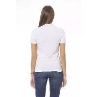 Baldinini Trend Women's White Cotton Tops & T-Shirt - XL thumbnail