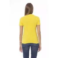 Baldinini Trend Women's Yellow Cotton Tops & T-Shirt - S thumbnail