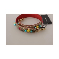 Dolce & Gabbana Women's Beige Python Leather Crystals Shoulder Strap - One Size thumbnail
