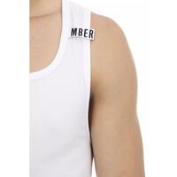 Stretch Cotton Logoed Shoulder Pad Mens Tank Top L Men thumbnail