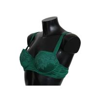 Green Floral Lace Silk Stretch Balconcino Bra by Dolce & Gabbana 3 IT Women thumbnail