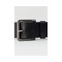 Hugo Boss Men's Black Leather Belt - 95 cm thumbnail
