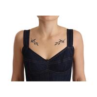 Gorgeous Dolce & Gabbana Denim Sleeveless Sheath Midi Dress 38 IT Women thumbnail