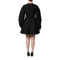 Dolce & Gabbana Women's Black Cotton Long Sleeves A-line Mini Dress - 36 IT thumbnail