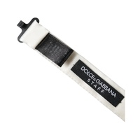 Dolce & Gabbana Men's White Black Polka Dot Polyester Bow Tie  - One Size thumbnail
