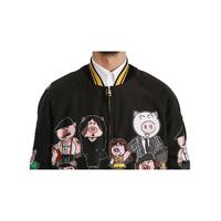 Dolce & Gabbana Bomber Jacket with Multicolor Motive 48 IT Men thumbnail