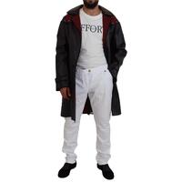 Hooded Parka Coat with Button Closure and Logo Details 46 IT Men thumbnail