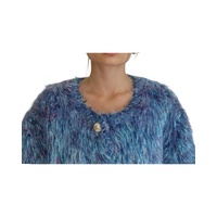 Dolce & Gabbana Women's Multicolor Polyester Fringes Coat Jacket - 42 IT thumbnail