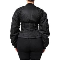 Dolce & Gabbana Women's Black Nylon Full Zip Bustier Corset Jacket - 40 IT thumbnail