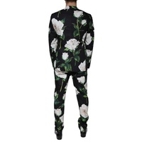 Dolce & Gabbana Men's Black Rose Cotton  Formal 2 Piece Suit - 50 IT thumbnail