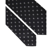 Dolce & Gabbana Men's Black Logo Cotton Blend Adjustable Tie - One Size thumbnail